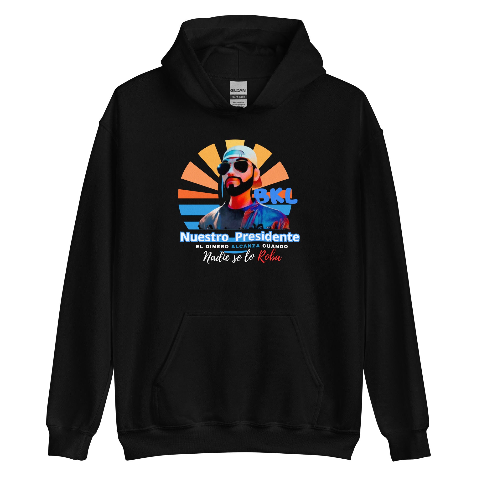 Bukele Unisex Hoodie Sun Background