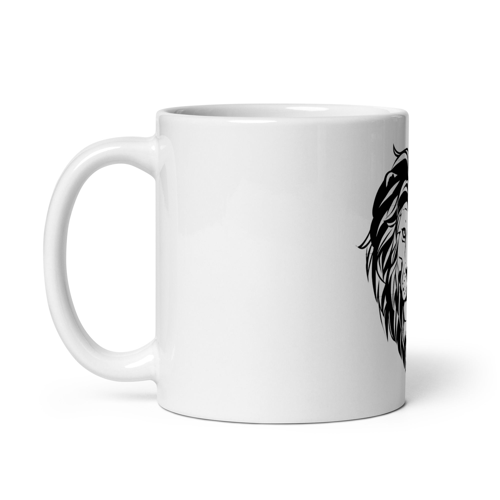 White glossy mug